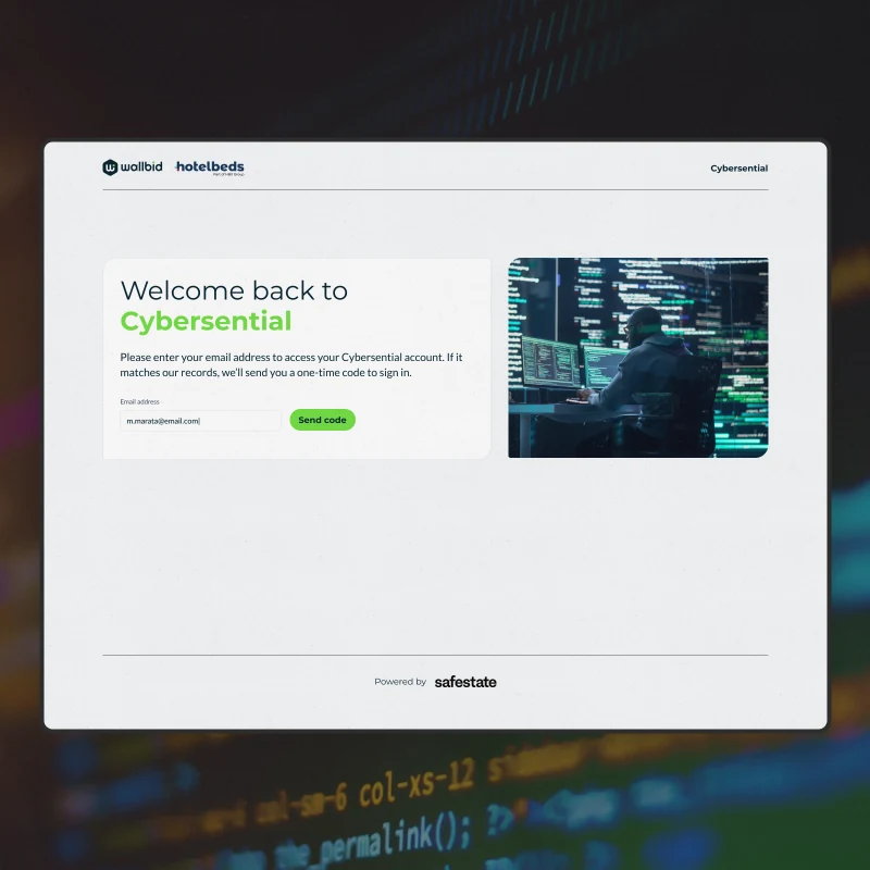 Signing in with an email address that gets sent a one-time code